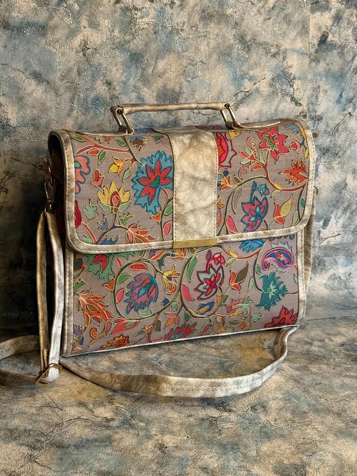 Kashmiri Aari Embroidered Handcrafted Sling Bag